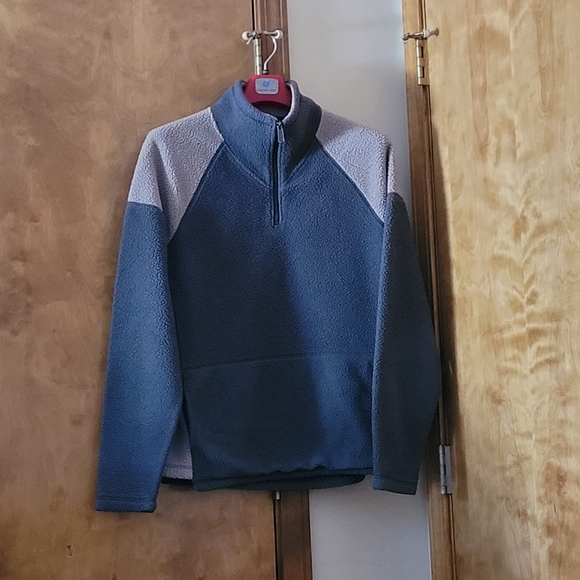 Carbon 2 Cobalt 1/4 Zip Pullover Sweater Mens Medium Fleece Mock Neck Outdoors - Picture 3 of 10